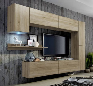 Future 6 1B Modernes Wohnzimmer Wohnwand Wohnschrank Schrankwand Möbel Mediawand