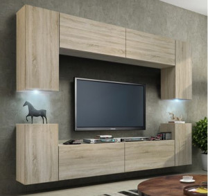 Future 1 1A Modernes Wohnzimmer Wohnwand Wohnschrank Schrankwand Möbel Mediawand