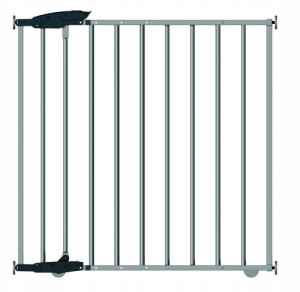 Treppenschutzgitter Metall Elia Grau 72,5-105 cm,  Treppen-/Tür- schutzgitter für Kinder