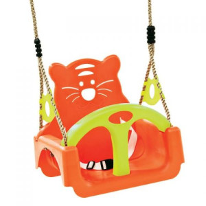 Orangefarbender Schaukelnder 3-in-1-Sitz, Tigerschaukel - Schalensitz