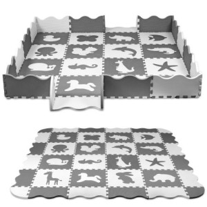 Puzzlematte Spielmatte Spielteppich Kinderteppich Nestchen Nest 52-tlg mit Rand SK-19