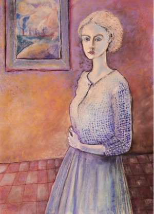 Portrait mit einem Gemälde im Hintergrund - HANDWERK