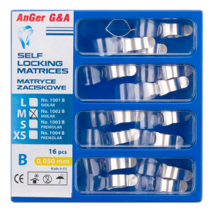 Matryce zaciskowe 16 szt. 0,050 mm AnGer (trzonowe, M)