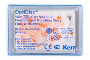 Krążki ścierne OptiDisc 100 szt. Kerr (extra-fine (żółte) polerowanie ostateczne, 15,9 mm)
