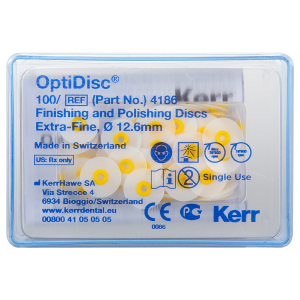 Krążki ścierne OptiDisc 100 szt. Kerr (extra-fine (żółte) polerowanie ostateczne, 12,6 mm)