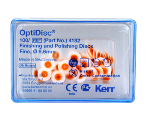 Krążki ścierne OptiDisc 100 szt. Kerr (fine (pomarańczowe) polerowanie wstępne, 9,6 mm)