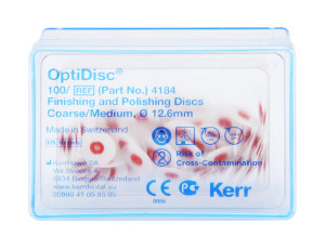 Krążki ścierne OptiDisc 100 szt. Kerr (coarse-medium (czerwone) nadawanie kształtu, 12,6 mm)