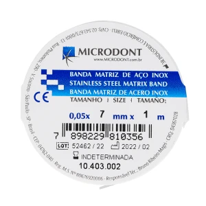 Pasek metalowy prosty do formówki Microdont (7 mm x 1 m)