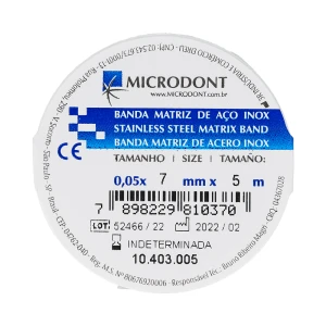 Pasek metalowy prosty do formówki Microdont (7 mm x 5 m)