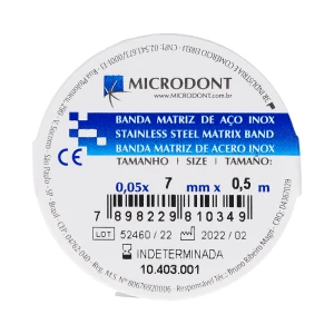 Pasek metalowy uniwersalny prosty Microdont (7 mm x 0,5 m)