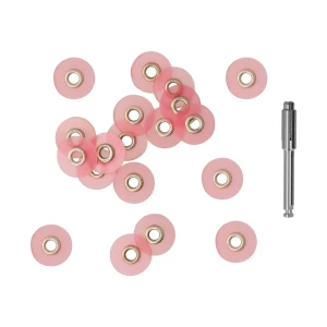 Krążki ścierne S-Flex 25 szt.+ trzymadełko Konopka (0920 - Ø 9 mm, 20 µ (różowe małe))