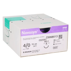 Nici wchłanialne Novosyn 36 szt. B.Braun (4/0, HR17 - 17 mm)