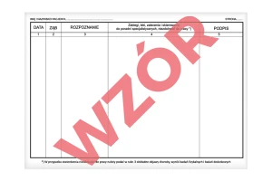 Wkładka do historii choroby 100 szt.
