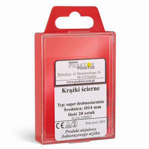 Krążki ścierne 20 szt. Praktor (super drobnoziarniste, 14 mm)