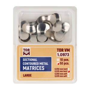 Formówki sekcyjne metalowe 50 szt. TOR VM (grubość 0,035 mm - twarde, duże)