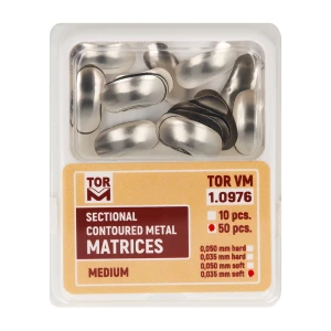 Formówki sekcyjne metalowe 50 szt. TOR VM (grubość 0,035 mm - miękkie, średnie)