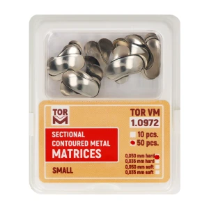 Formówki sekcyjne metalowe 50 szt. TOR VM (grubość 0,050 mm - twarde, małe)