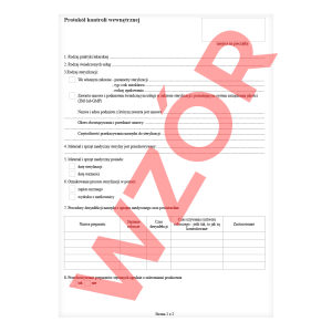 Protokół kontroli wewnętrznej 50 szt.