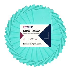 Serwety cięte składane MINI-MED 400 szt. Boxer - Medyczna zieleń