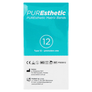 Paski metalowe PUREsthetic 16 szt. Poldent (przedtrzonowe, jednostronne - Typ 12)