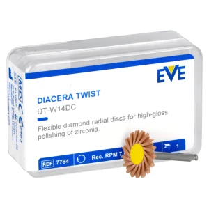 Gumka diamentowa Diacera 1 szt. EVE (polerowanie na wysoki połysk, spirala)