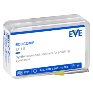 Gumki  Ecocomp 10 szt. EVE (polerowanie właściwe, mały płomyk)