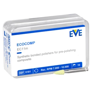 Gumki  Ecocomp 10 szt. EVE (polerowanie wstepne, mały płomyk)