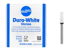 Kamienie polerujące Dura-White 12 szt. SHOFU (na turbinę, walec - CY2)