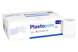 Przylepiec chirurgiczny włókninowy 5 m Plastopore (2,5 cm x 5 m - 22 szt.)