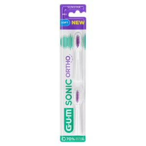 Końcówki do szczoteczki sonicznej 2 szt. GUM (Ortho - Fioletowy)