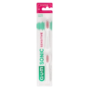 Końcówki do szczoteczki sonicznej 2 szt. GUM (Sensitive - Różowy)