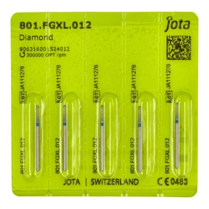 Wiertło diamentowe na turbinę kulka 5 szt. Jota (turbina bardzo przedłużona - 25 mm, 012 - 801.FGXL)