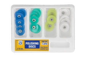 Krążki polerskie kit 40 szt. + trzymadełko TOR (12 mm - asortyment)
