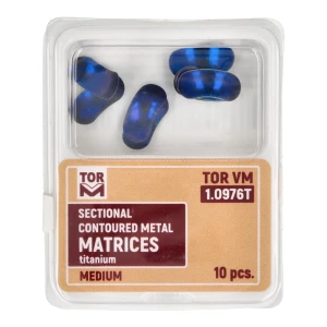 Formówki sekcyjne tytanowe 10 szt TOR VM (średnie, grubość 0,030 mm - miękkie)