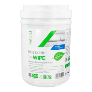 Chusteczki alkoholowe Bossklein V-Wipe  w pojemniku 160 szt.