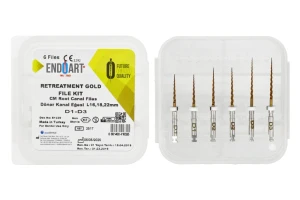 Pilniki Gold Kit 6 szt. EndoArt (retreatment (d1 - d3))