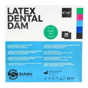 Latex Dental Dam Koferdam 36 szt. Schon (gruby, zielony - miętowy)
