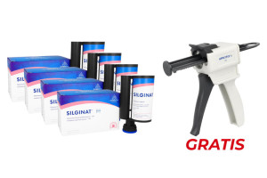 Silginat 380 ml x 2 szt. Kettenbach (neutalny) x 4 sztuki +  APPLYFIX 6 Pistolet do mas 4:1/10:1 Kettenbach GRATIS