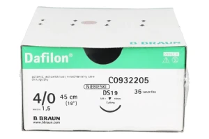 Nici niewchłanialne Dafilon 36 szt. B.Braun (45 cm, 4/0 DS19 - 19 mm)