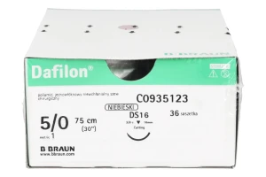 Nici niewchłanialne Dafilon 36 szt. B.Braun (75 cm, 5/0 DS16 - 16 mm)