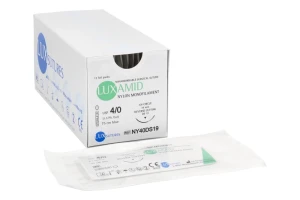 Nici niewchłanialne LUXAMID 12 szt. LUXsutures (75 cm, 4/0 DS19 - 19 mm)