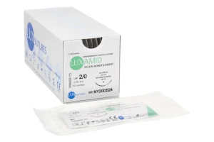 Nici niewchłanialne LUXAMID 12 szt. LUXsutures (75 cm, 2/0 DS24 - 24 mm)