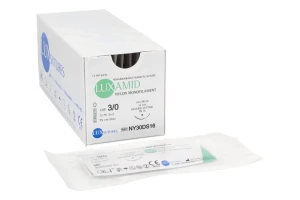 Nici niewchłanialne LUXAMID 12 szt. LUXsutures (75 cm, 3/0 DS16 - 16 mm)