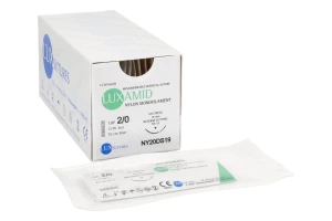 Nici niewchłanialne LUXAMID 12 szt. LUXsutures (75 cm, 2/0 DS19 - 19 mm)