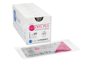 Nici wchłanialne LUXCRYL PGA 12 szt. LUXsutures (75 cm, 3/0 HR17 - 17 mm)