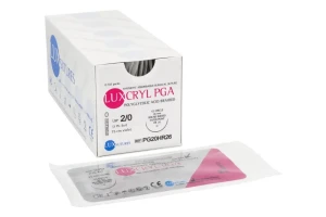 Nici wchłanialne LUXCRYL PGA 12 szt. LUXsutures (75 cm, 2/0 HR26 - 26 mm)