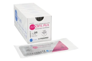 Nici wchłanialne LUXCRYL PGA 12 szt. LUXsutures (75 cm, 2/0 HR22 - 22 mm)
