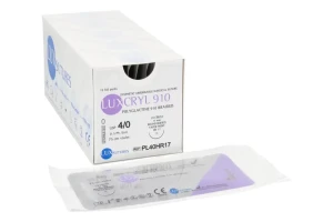 Nici wchłanialne LUXCRYL 910 12 szt. LUXsutures (75 cm, 4/0 HR17 - 17 mm)