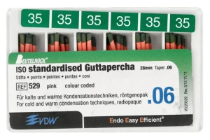 Ćwieki gutaperkowe 6% VDW (35)
