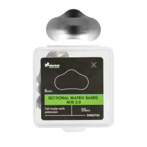 Formówki sekcyjne metalowe 50 szt. ZTdental (trzonowe duże z przedłużeniem, 8 mm - hard / 0,038 mm - podwójnie zakrzywione)